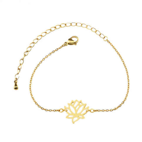 Zen Pond Lotus Flower Bracelet front view