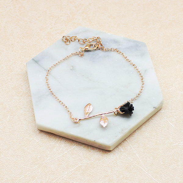 Black Rose Bracelet