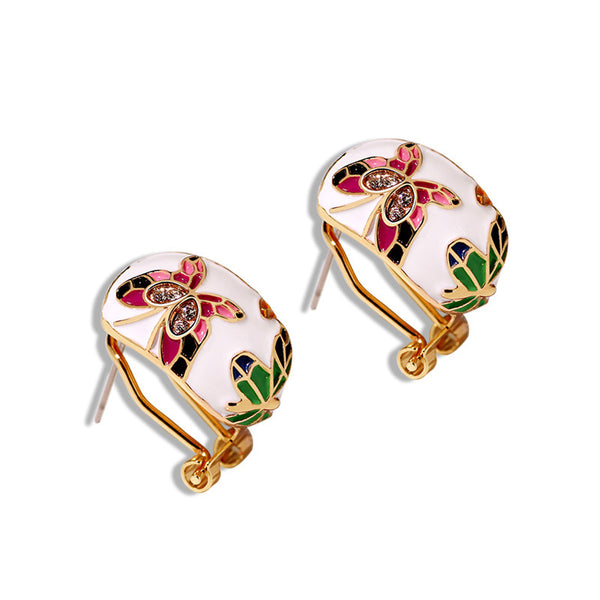 The Cloisonné Butterfly Earrings