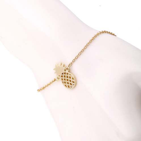 pineapple charm bracelet on model
