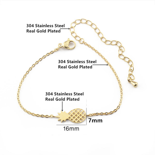 dimensions of the pineapple charm bracelet