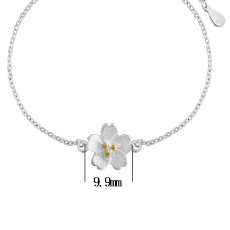 dimensions of Sakura Charm Sterling Silver Bracelet