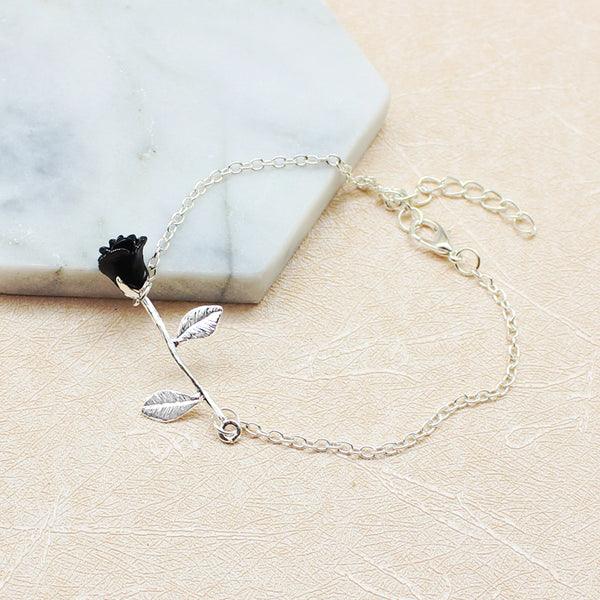 Black Rose Bracelet