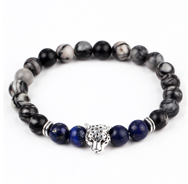 panther bracelet (silver head)