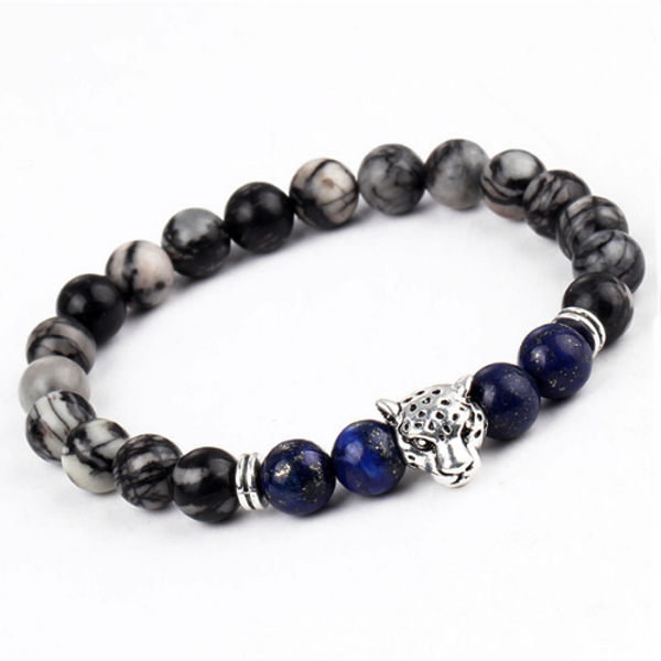panther bracelet (silver head)