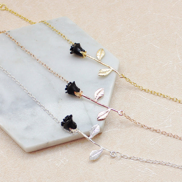 Black Rose Bracelet