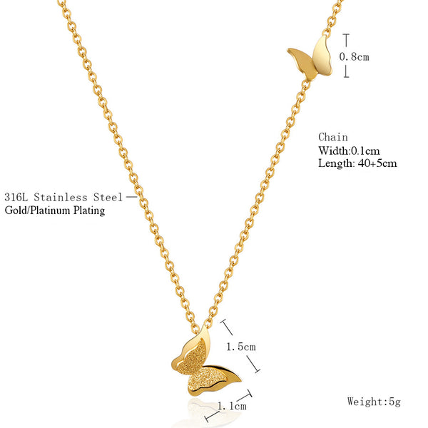 Butterfly necklace dimensions