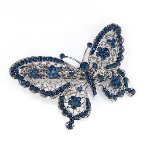 Noble blue butterfly hair clips Hair barrettes 1