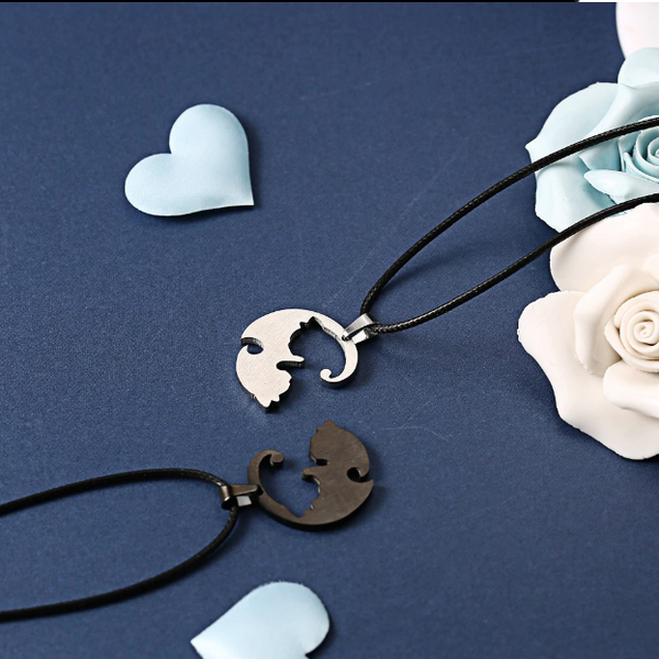 Cat Necklace Pair Yin Yang 6