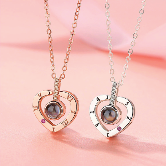 2 I Love You Necklace pendants in heart shape