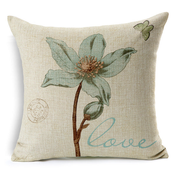 Vintage floral cushion covers Pillow cases (lily flower)