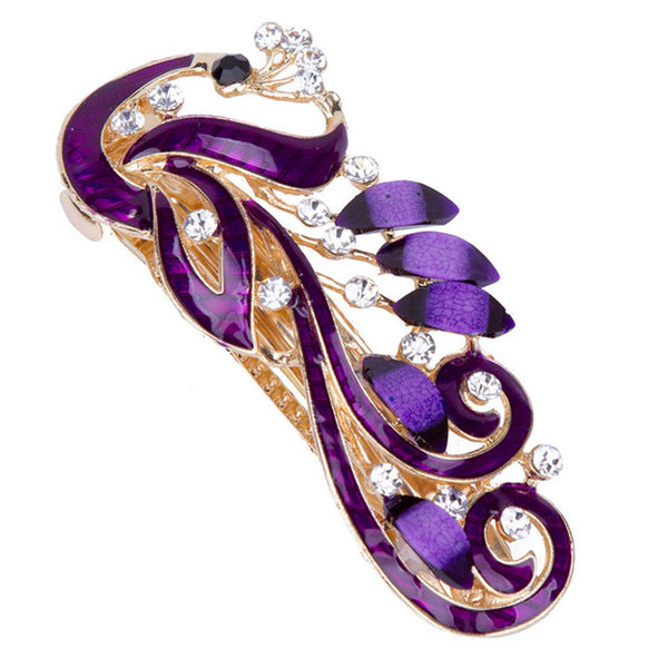 purple phoenix hair barrette