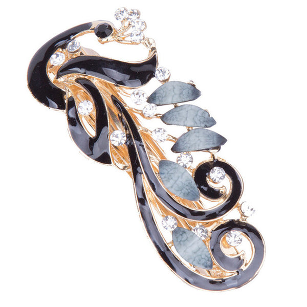 black phoenix hair barrettes