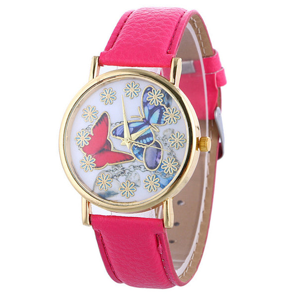 butterfly watch (hot pink)