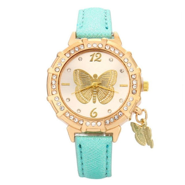 turquoise butterfly watch