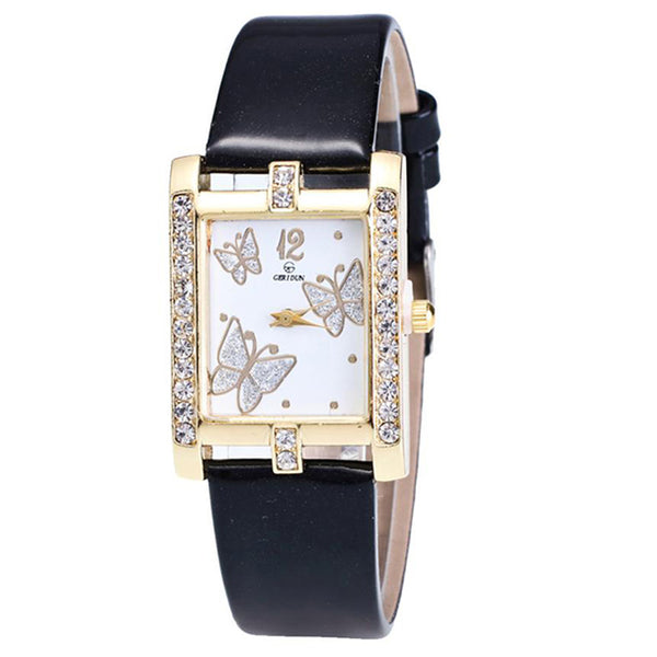 Square Classic -- Butterfly watches Women watches (black)