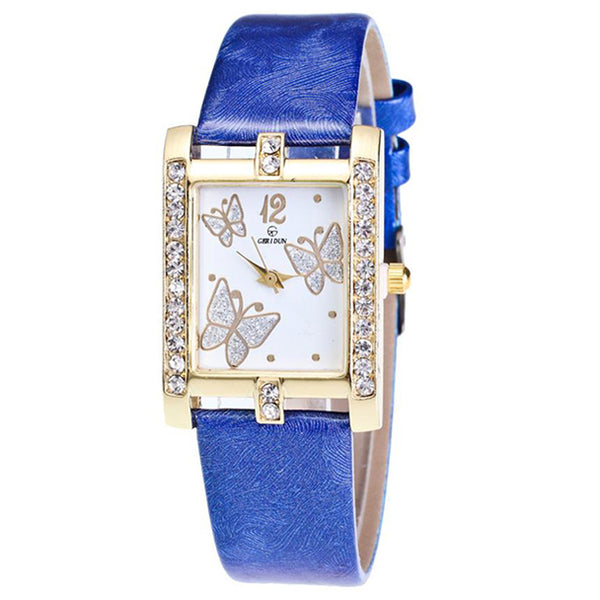 Square Classic -- Butterfly watches Women watches (blue)