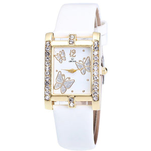 Square Classic -- Butterfly watches Women watches (white)