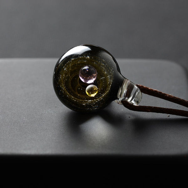 Glass Art Universe Necklace