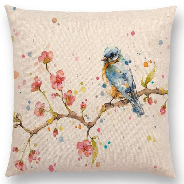 Watercolor Butterflies -- Floral cushion covers Pillow case (bird and sakura)