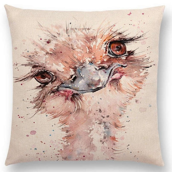 Watercolor Butterflies -- Floral cushion covers Pillow case (ostrich)