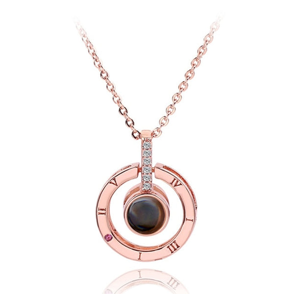 pendant in circle shape (rose gold)