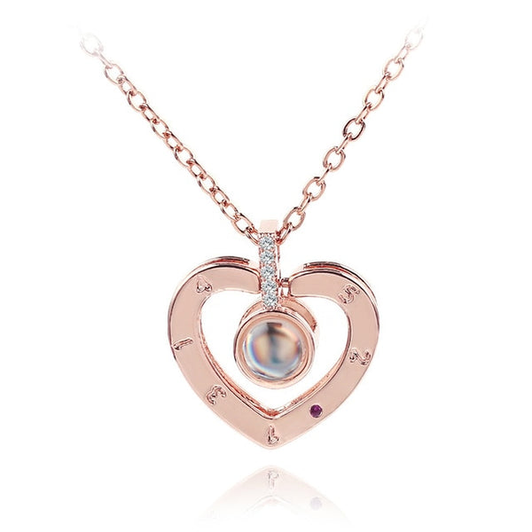 pendant in heart shape (rose gold)