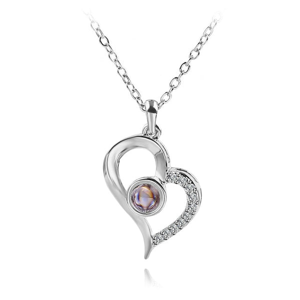 pendant in twisted heart shape (silver)