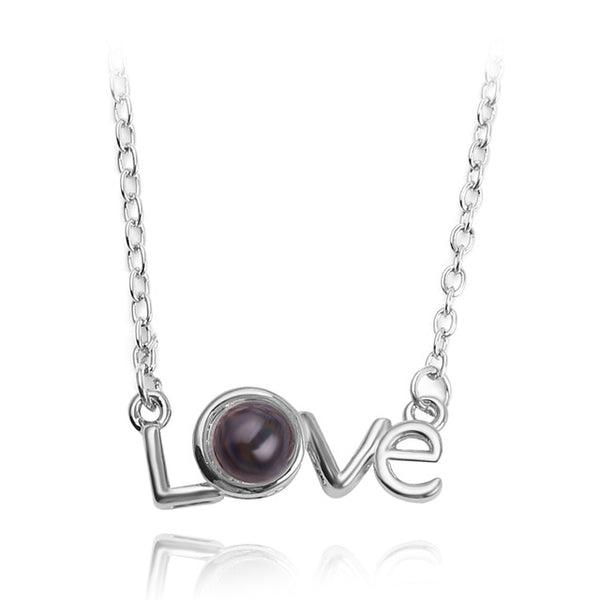 pendant in LOVE shape (silver)
