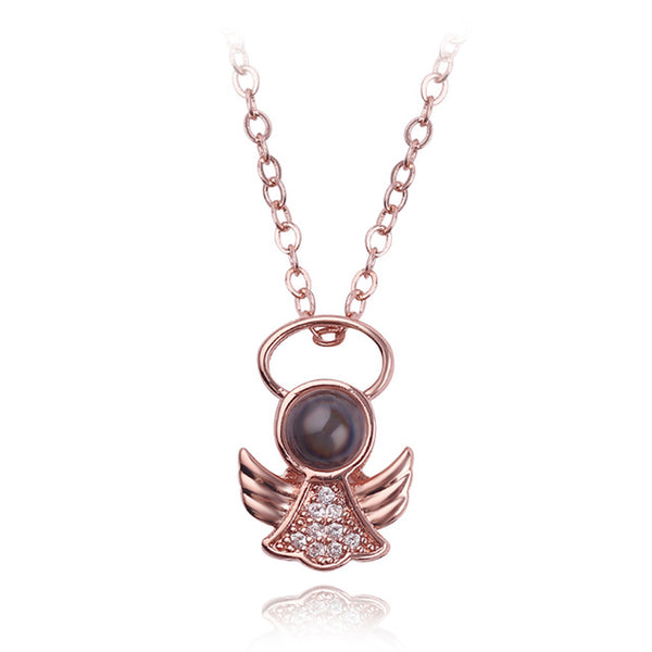 pendant in angel shape (rose gold)