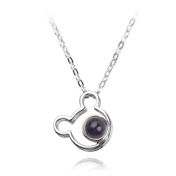 pendant in teddy bear shape (silver)