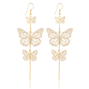 The Dancers -- Long Butterfly Dangle Earrings (main)