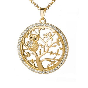 Pendant of the Gold owl necklace for women