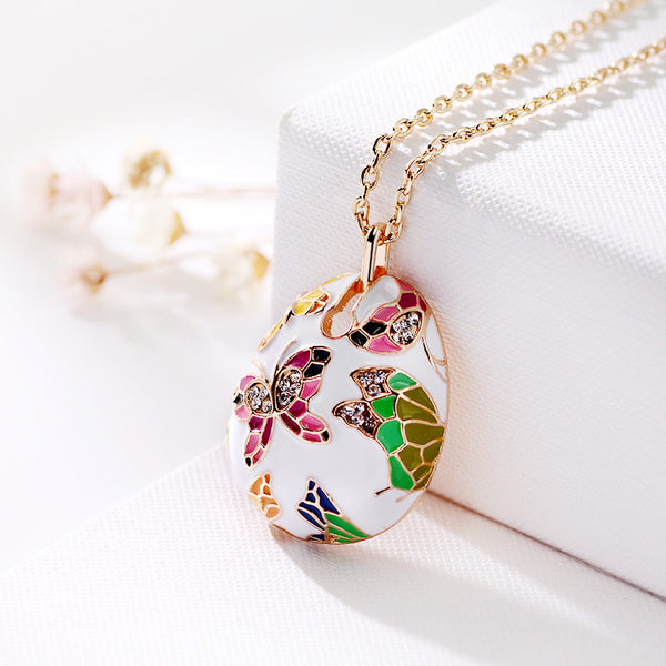 The Cloisonné Butterfly Necklace