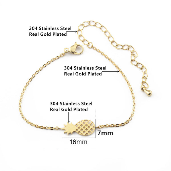 dimensions of the pineapple charm bracelet 