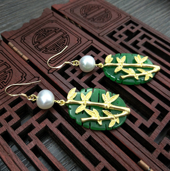 This is a pair of earrings with an Asian twist