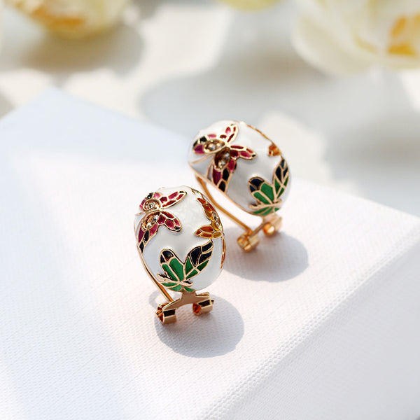 The Cloisonné Butterfly Earrings
