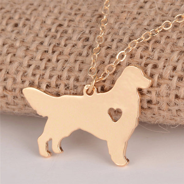 Animal jewelry Dog necklace Charm necklace for women (gold)