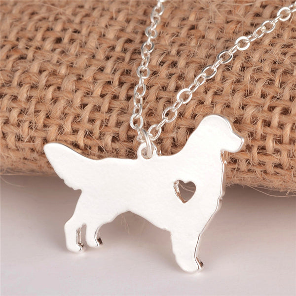 Animal jewelry Dog necklace Charm necklace for women (silver)