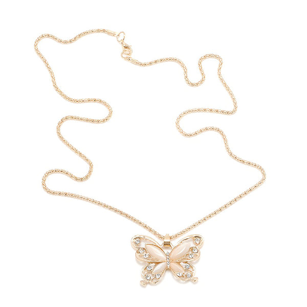 Big butterfly necklace Statement necklace for women (full view)