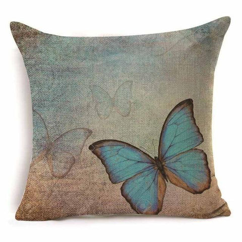 Blue morpho butterflies cushion covers pillow cases