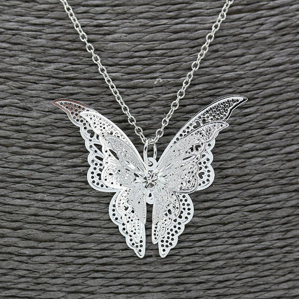 Butterfly necklace Statement necklace for women Cheap neclace (Close up view)