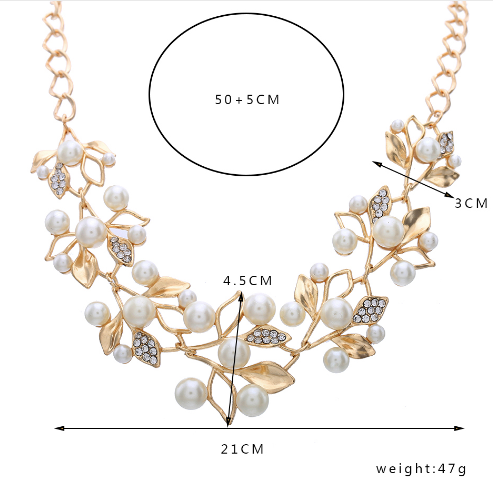 Flower necklace statement necklace for women dimensions