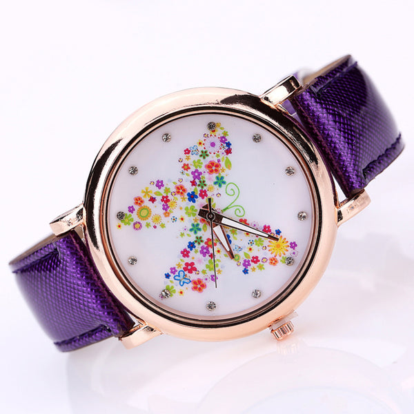 Color Carnival -- Butterfly watches Women watches (purple)