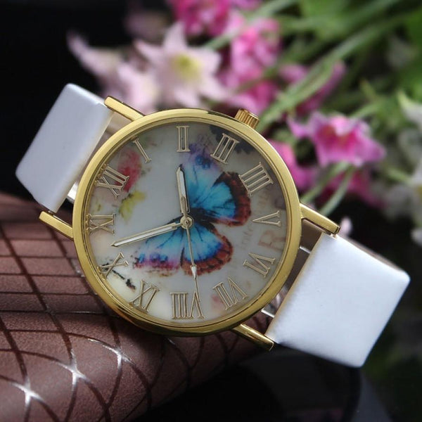 Roman Classic Women's Butterfly Watches 45 degree