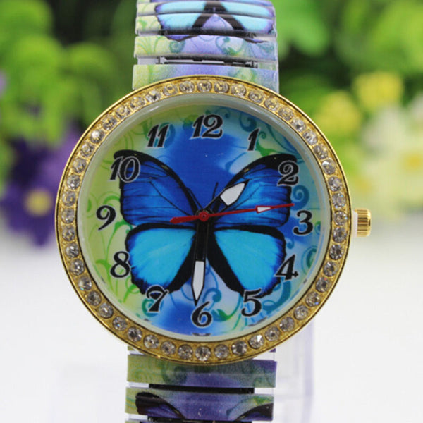 Blue Paradise Butterfly Watch close view