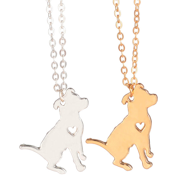 Pit bull dog necklace Charm necklace for women (two colors)
