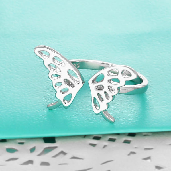 Purity butterfly ring Adjustable ring 3 (top view)