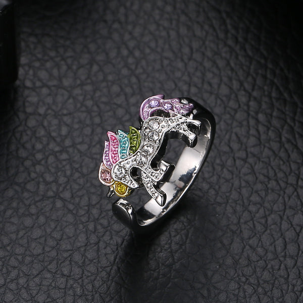Adjustable rings for women Unicron ring sparkling in the dark