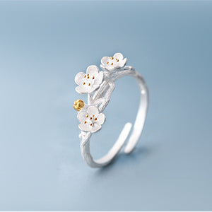 Sakura flower ring Sterling silver rings for women (Main view)